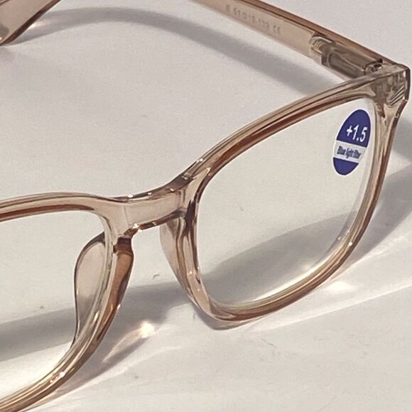1510 Colette 1.5 Taupe Reading Glasses Soft Butterfly Readers NWT - Picture 7 of 9